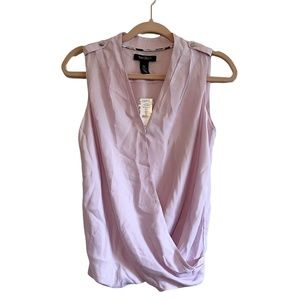 White House Black Market Woman’s Extra Small 100% Silk Pink Sleeveless Blouse